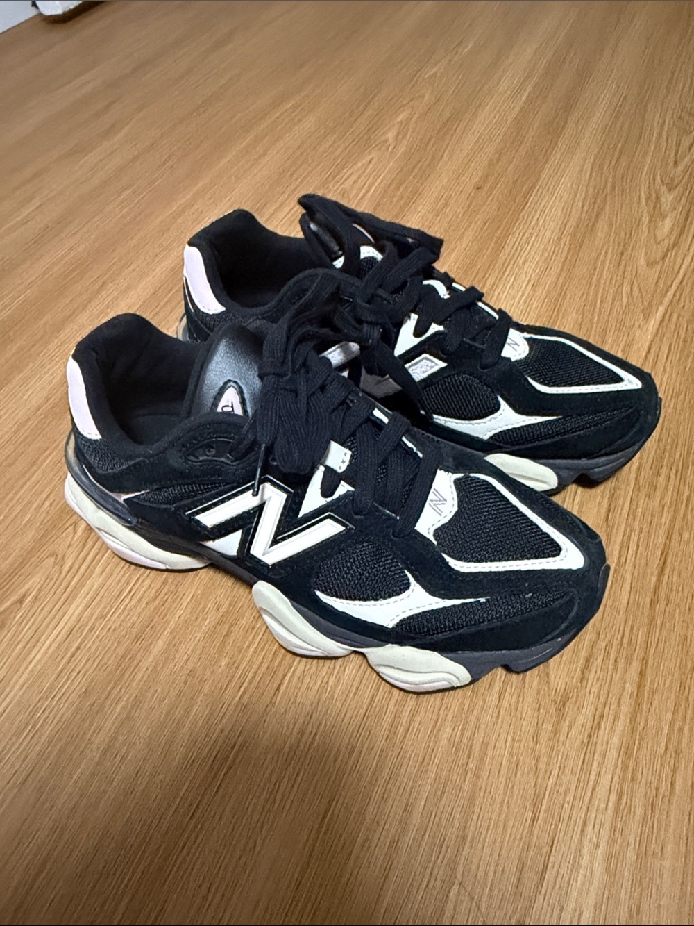 New Balance 9060 Black, Pink and Cream Women's Athletic Sneakers